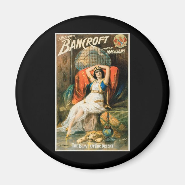 Vintages Magisches Poster, Magier Frederick Bancro Magnet (Vorne)