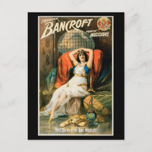 Vintages Magisches Poster, Magier Frederick Bancro Postkarte