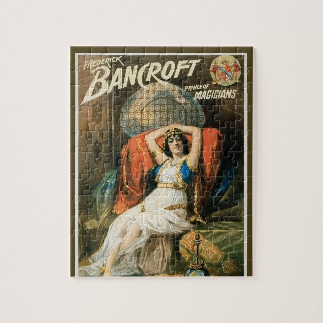Vintages Magisches Poster, Magier Frederick Bancro Puzzle (Vertikal)