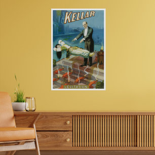 Vintages Magisches Poster, Magier Harry Kellar Poster