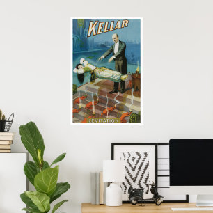 Vintages Magisches Poster, Magier Harry Kellar Poster