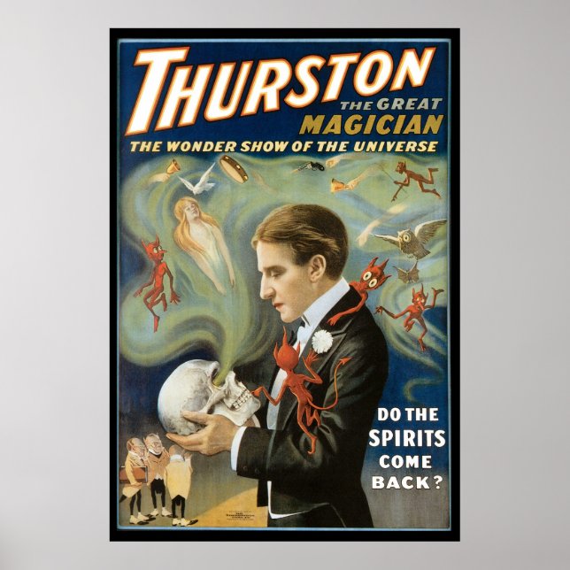 Vintages Magisches Poster, Thurston, Der große Mag Poster (Vorne)