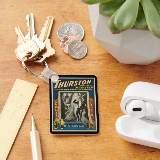 Vintages Magisches Poster, Thurston, Der große Mag Schlüsselanhänger (Schreibtisch)