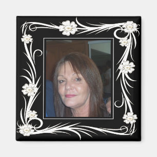 Vintages Magnet Vintage Blüte Fügen Sie Ihr Foto h