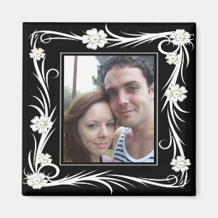 Vintages Magnet Vintage Blüte Fügen Sie Ihr Foto h