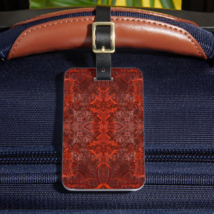 Vintages Mahogany Texturmuster Gepäckanhänger