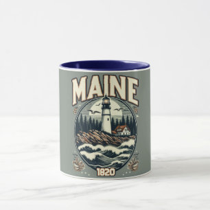 Vintages Maine-Leuchtturm Tasse