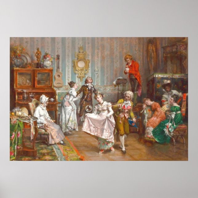 Vintages Malkunstposter Poster (Vorne)