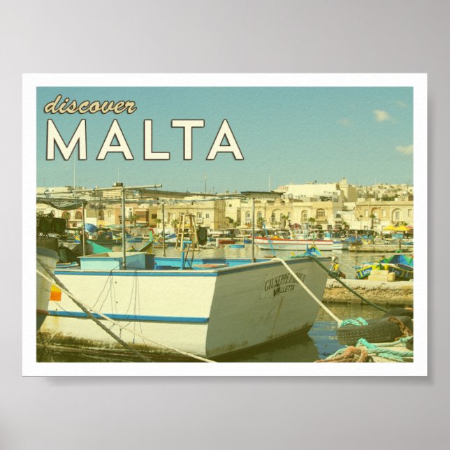 Vintages Malta-Poster Poster (Vorne)