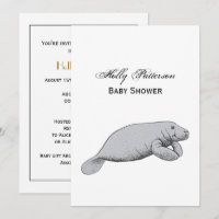 Vintages Manatee Zeichnend
