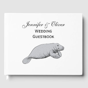 Vintages Manatee Zeichnend Gästebuch
