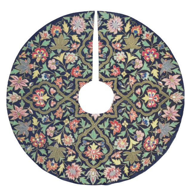 Vintages Mandala-Muster Polyester Weihnachtsbaumdecke (Vorderseite)