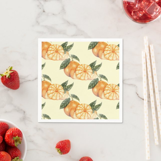 Vintages Mandarin Orange Citrus Fruchtmuster Craft Serviette (Beispiel)