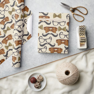 Vintages männliches Muster Geschenkpapier