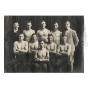 Vintages männliches Wrestling-Team