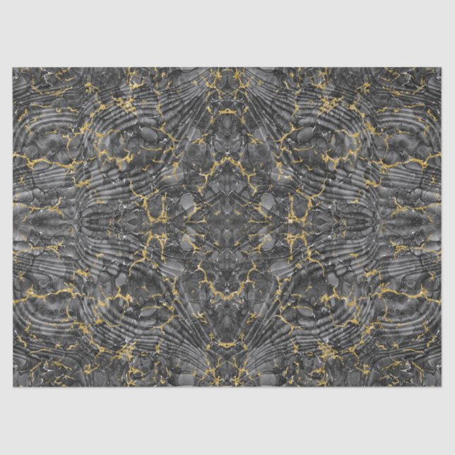 Vintages Marble Gold Glitzer Decoupage Muster Seidenpapier (Vorderseite)