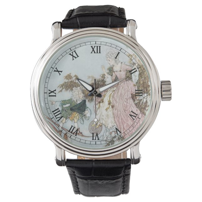 Vintages Märchen Schlafen Schönheit Edmund Dulac Armbanduhr (Vorderseite)