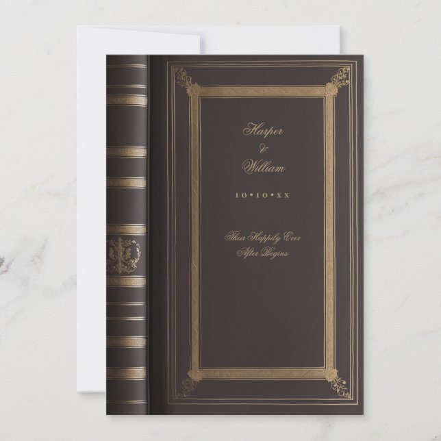 Vintages Märchenbuch Einladung zur Hochzeit (Vorderseite)