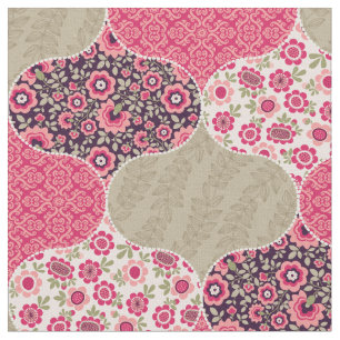 Vintages marokkanisches Muster Tiefe Rose Stoff