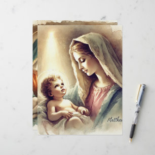 Vintages Mary & Baby Jesus Krippe-Buch