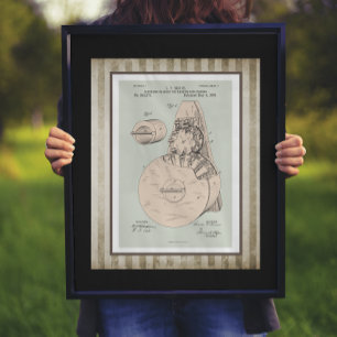 Vintages Maschinenzuführungspatent Poster