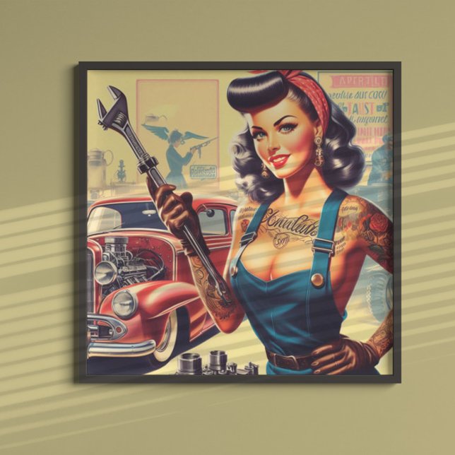 Vintages mechanisches Button Poster (Von Creator hochgeladen)