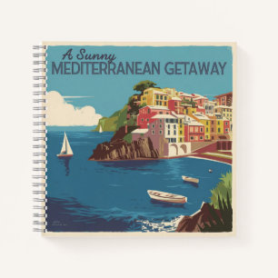 Vintages mediterranes Reisedesign Notizbuch