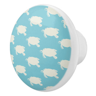 Vintages Meeresschildkrötenmuster Keramikknauf