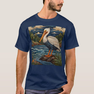 Vintages Meervogelpelikan T-Shirt