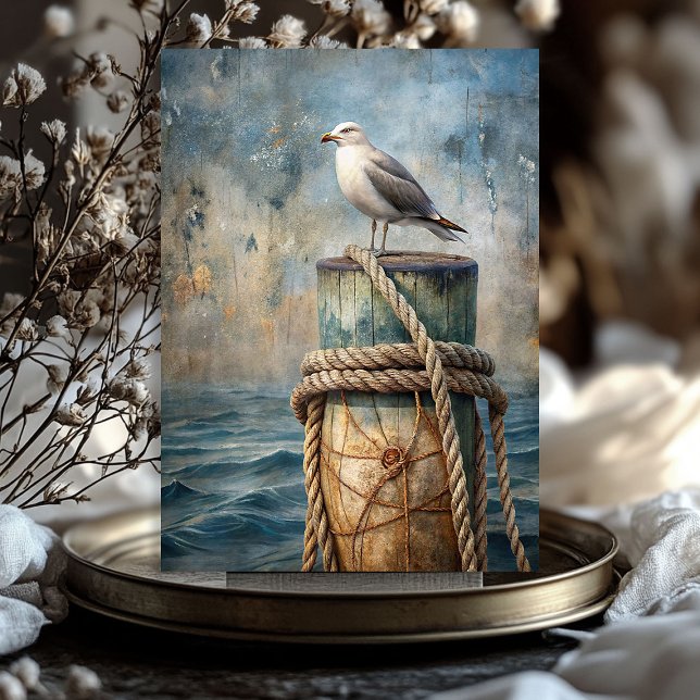 Vintages Meerwasser Glarus Möwe Seidenpapier (Watercolor vintage sea maritime Glarus gull Tissue Paper)