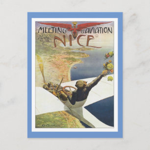 Vintages Meeting D'Aviation Nice Postcard Postkarte