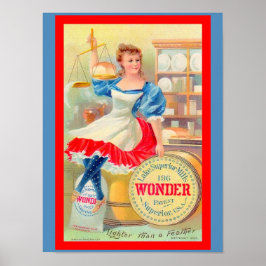 Vintages Mehl und schönes 1895 Hübsches Mädchen (K Poster