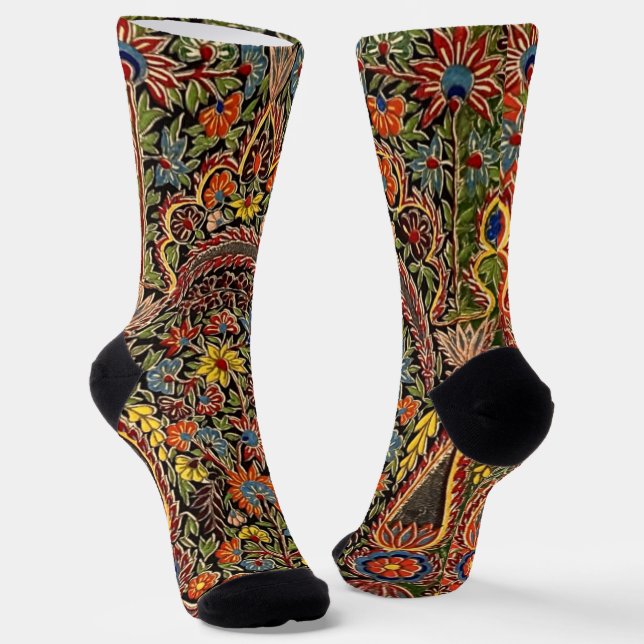 Vintages mehrfarbiges Muster Socken (Gewinkelt)
