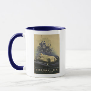 Vintages Mercedes Benz Werbeplakat Tasse