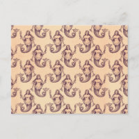 Vintages Mermaid-Muster drucken