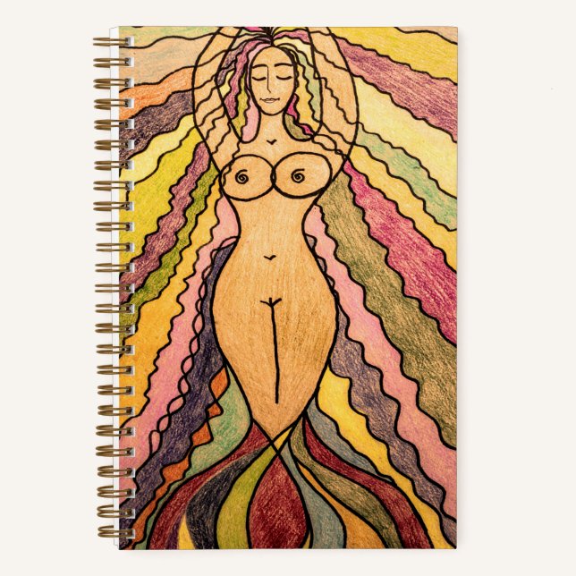 Vintages Mermaid-Notebook Notizbuch (Vorderseite)