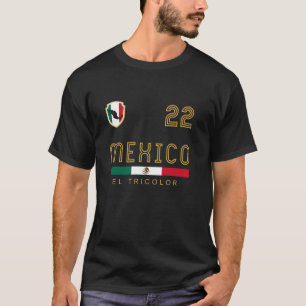 Vintages Mexico Jersey Futbol Flag Flag Geschenk T-Shirt
