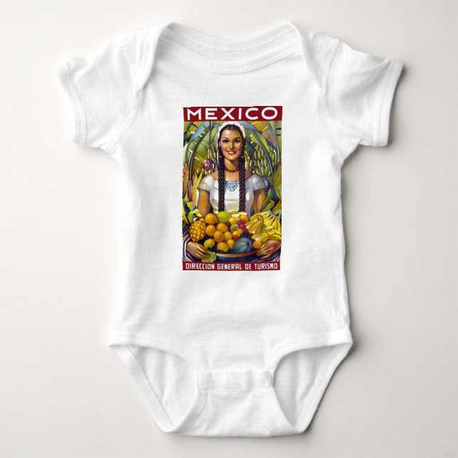 Vintages Mexiko Reisewerbung Baby Strampler (Vorderseite)