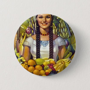 Vintages Mexiko Reisewerbung Button