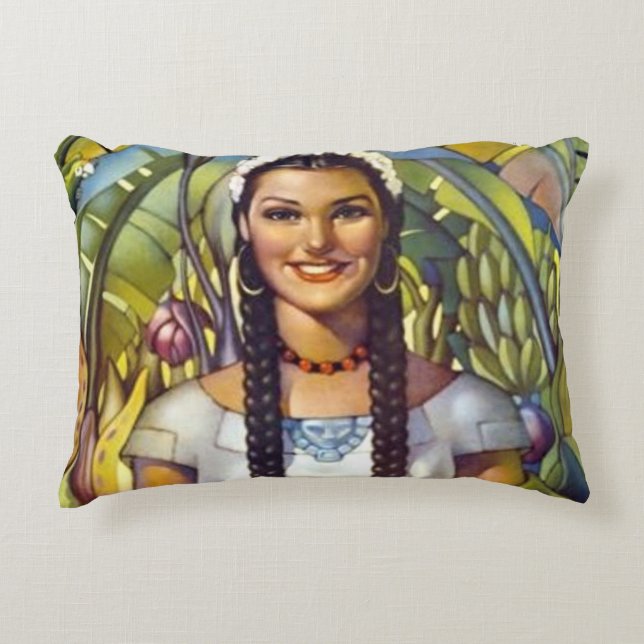 Vintages Mexiko Reisewerbung Dekokissen (Vorderseite)