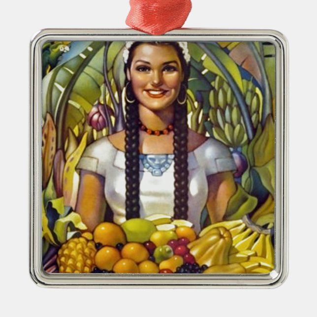 Vintages Mexiko Reisewerbung Ornament Aus Metall (Vorne)