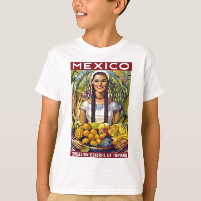 Vintages Mexiko Reisewerbung T-Shirt (Vorderseite)