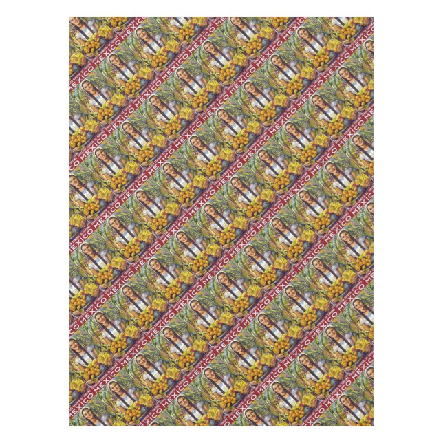 Vintages Mexiko Reisewerbung Tischdecke (Vorderseite)