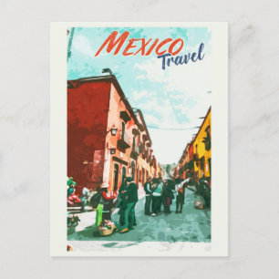 Vintages Mexiko Retro-Reisen Postkarte