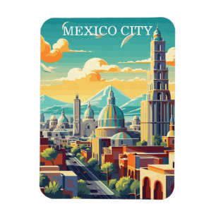 Vintages Mexiko-Stadt Mexiko Reise Souvenir Magnet