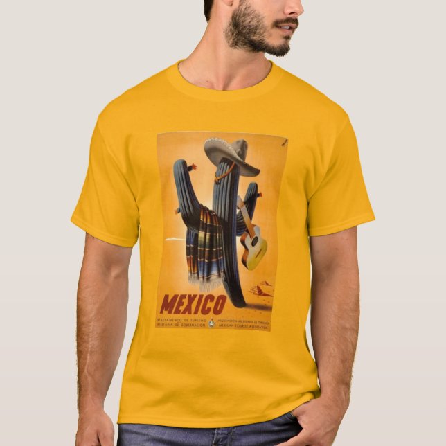 Vintages Mexiko - Werbung für mexikanische Reisezi T-Shirt (Vorderseite)