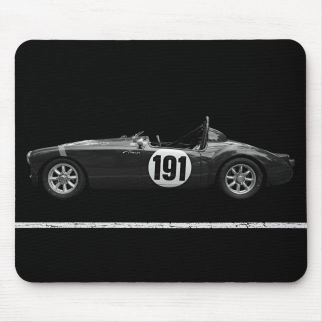 Vintages MG-Rennwagen-Mausrad Mousepad (Vorne)