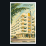 Vintages Miami Art Deco Reiseplaner Poster<br><div class="desc">Ein Art-Deco-Hotel - Winterhaven - am Ocean Drive auf dem berühmten Miami-Streifen - aus der Miami Beach Collection</div>