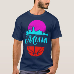 Vintages Miami Florida City Retro Basketball 1 T-Shirt