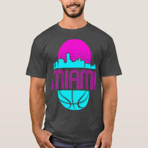 Vintages Miami Florida City Retro Basketball 2 T-Shirt